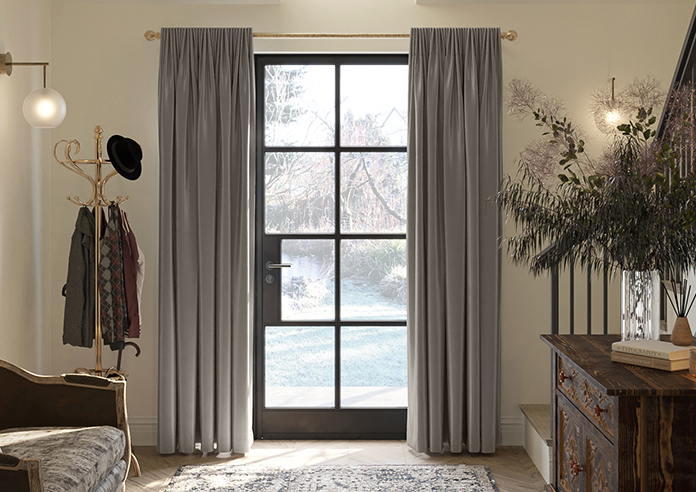 Akoya Faux Silk, Lustre Gunmetal Grey - Made to Measure Curtain - Image 3